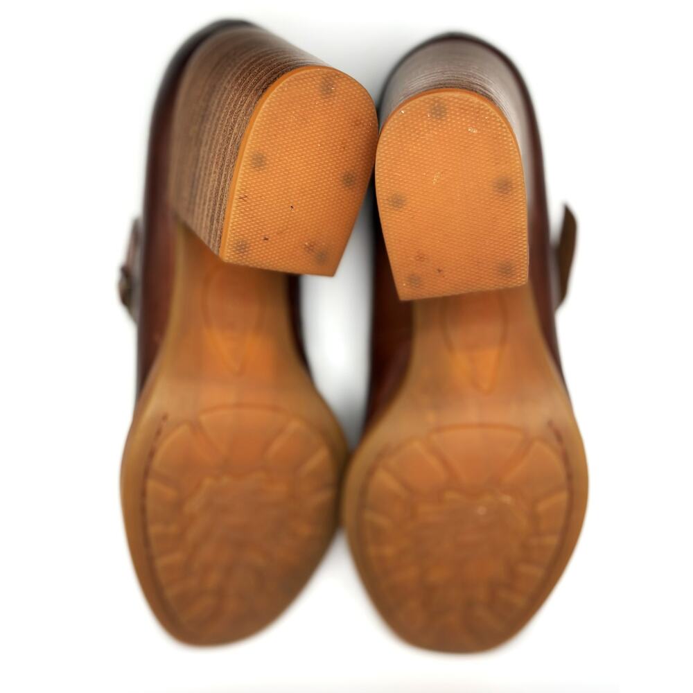 Born Khelani Leather Mary Jane Heels Women's 9.5M Brown Comfort Block Heel Shoes - Picture 7 of 8
